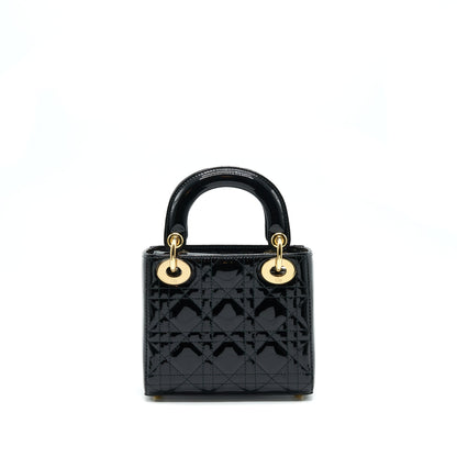 Dior Mini Lady Dior Patent Leather Black