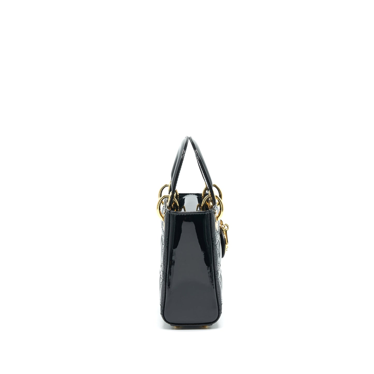 Dior Mini Lady Dior Patent Leather Black