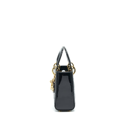 Dior Mini Lady Dior Patent Leather Black