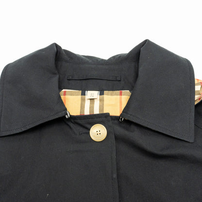Burberry Size IT36 Heritage Trench Coat Cotton Black