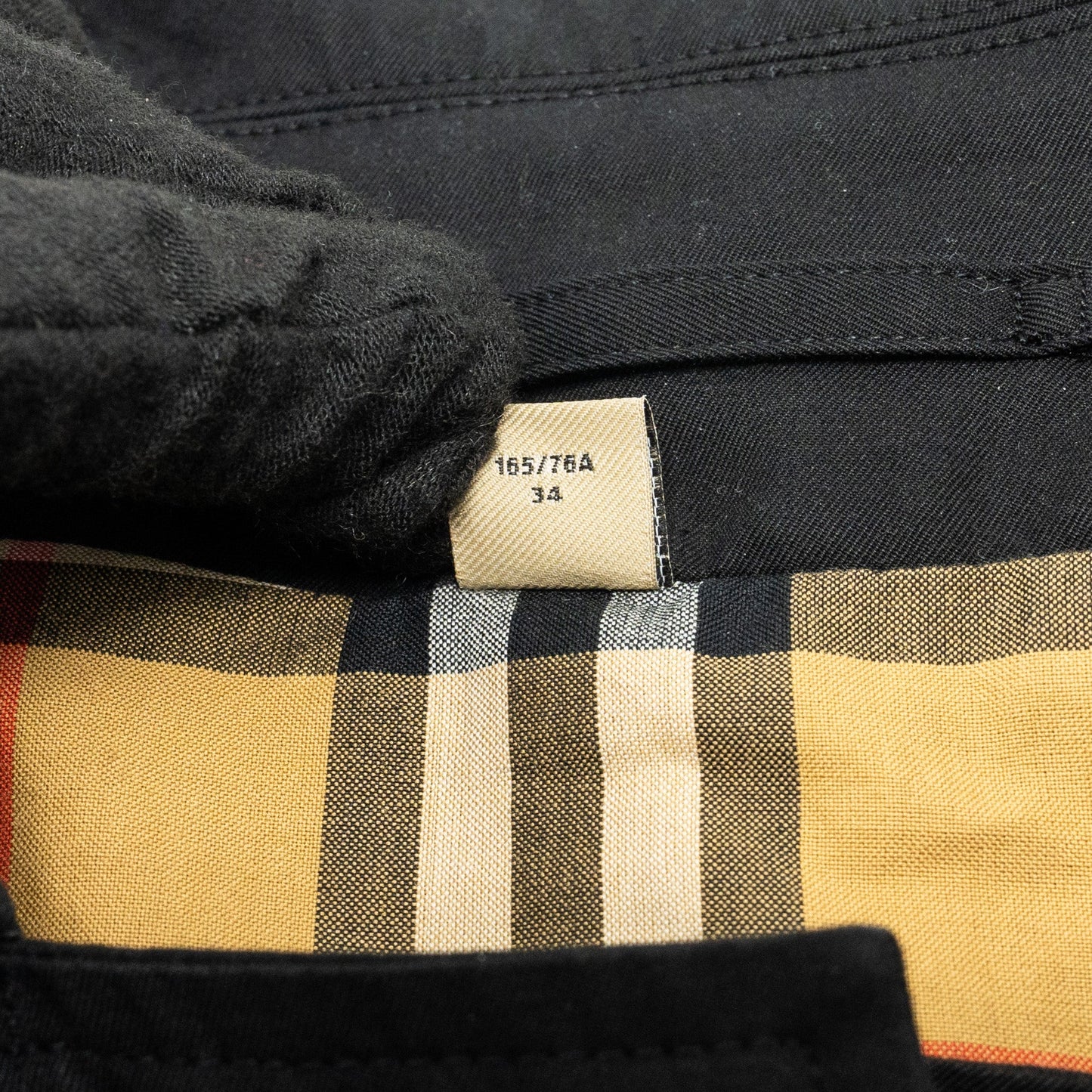 Burberry Size IT36 Heritage Trench Coat Cotton Black