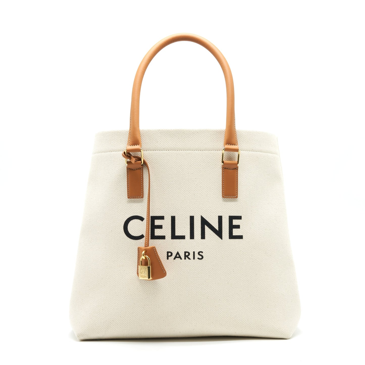 CELINE HORIZONTAL CABAS CELINE CANVAS CELINE PRINT CALFSKIN NATURAL /