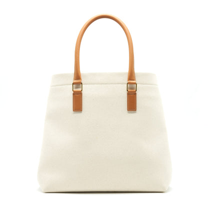 CELINE HORIZONTAL CABAS CELINE CANVAS CELINE PRINT CALFSKIN NATURAL /