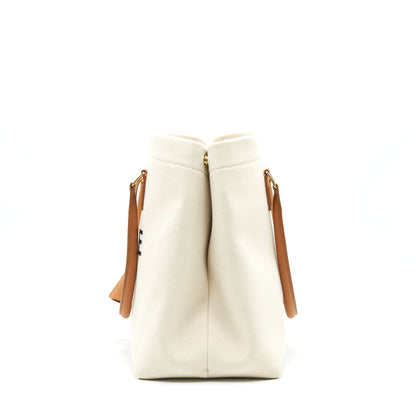 CELINE HORIZONTAL CABAS CELINE CANVAS CELINE PRINT CALFSKIN NATURAL /