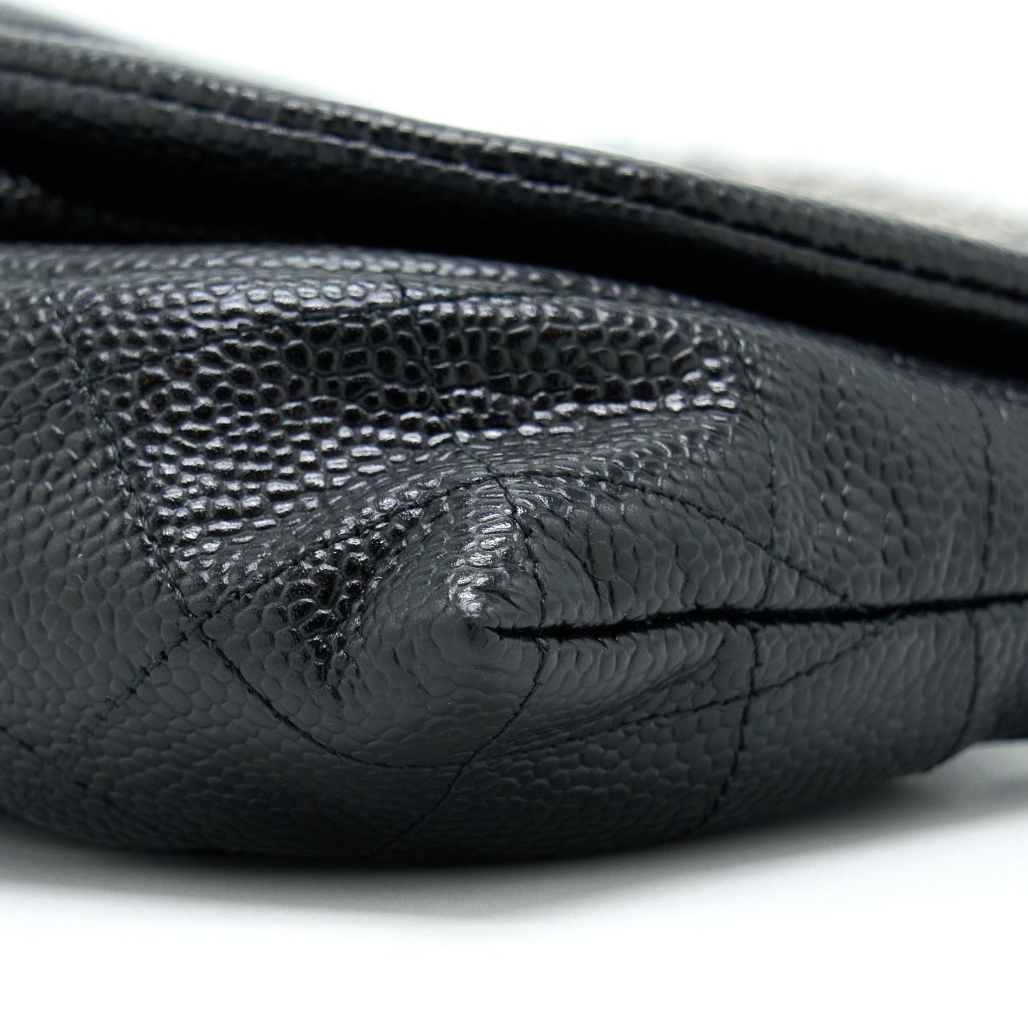 Chanel Half Moon Wallet On Chain Caviar Black SHW