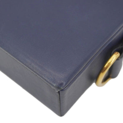 CHRISTIAN DIOR Dior Addict Lockbox Lambskin Leather Crossbody Bag Blue