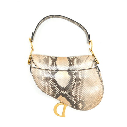 Dior Python Medium Saddle Purse