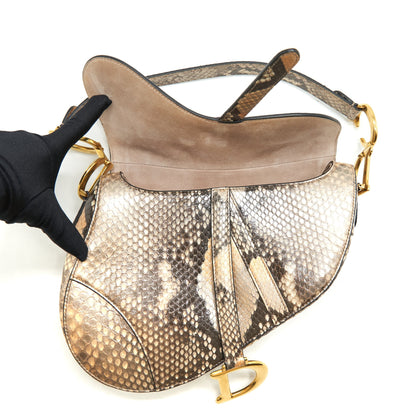 Dior Python Medium Saddle Purse