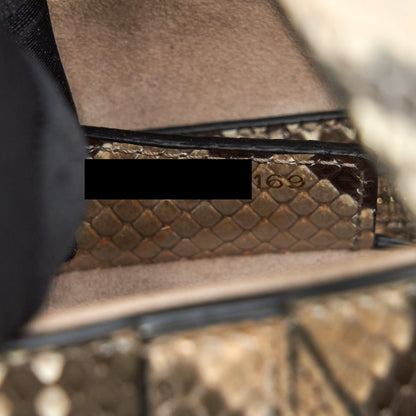 Dior Python Medium Saddle Purse