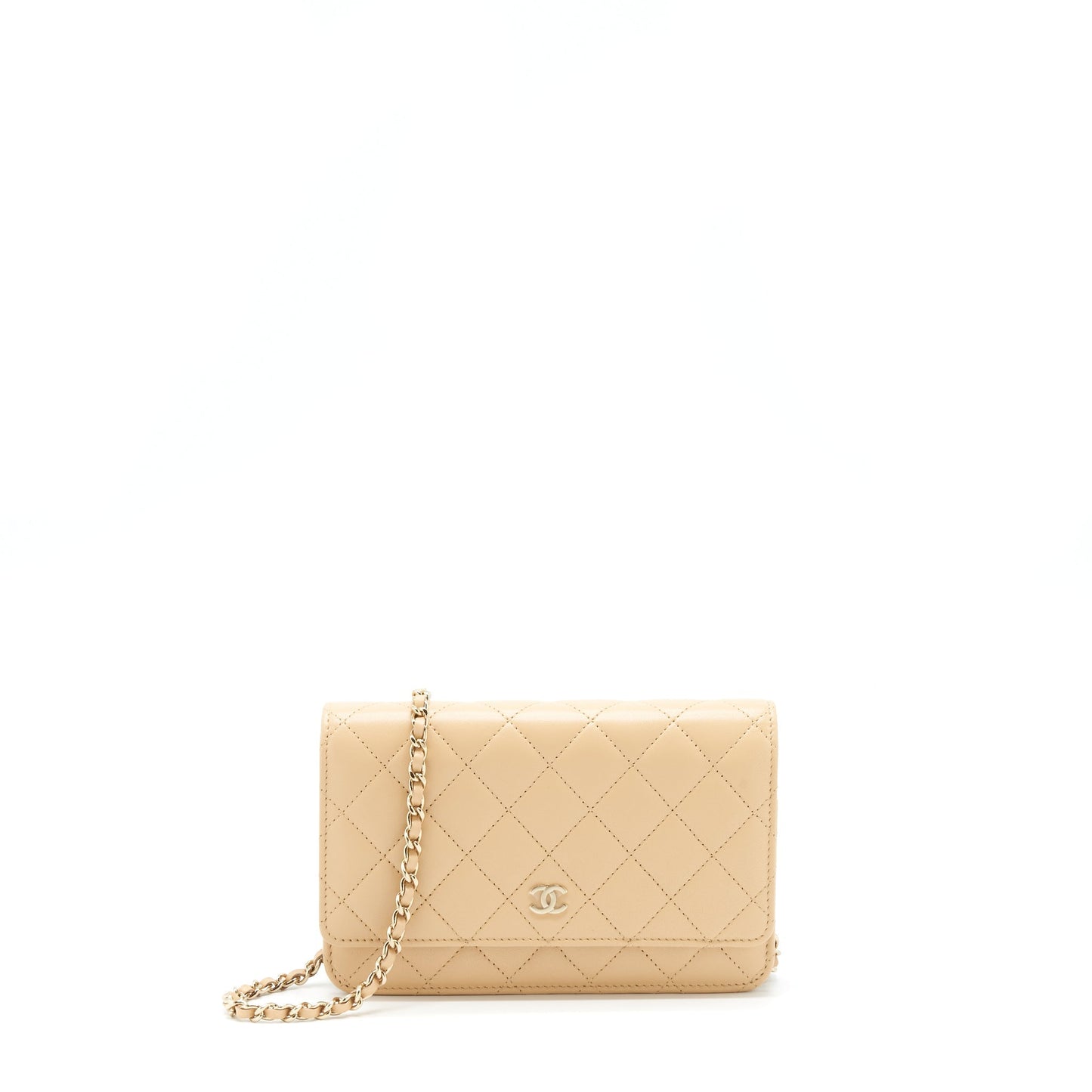 Chanel Classic Wallet On Chain Lambskin Beige LGHWï¼Microchipï¼