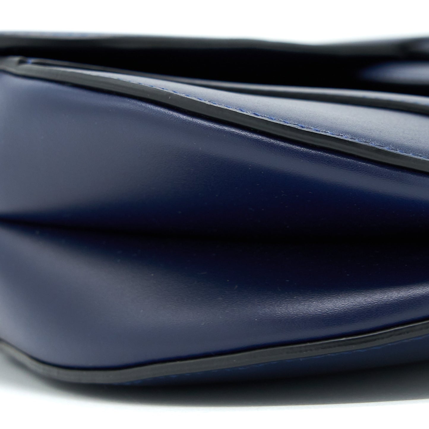 Dior Medium Saddle Purse Smooth Calfskin Navy