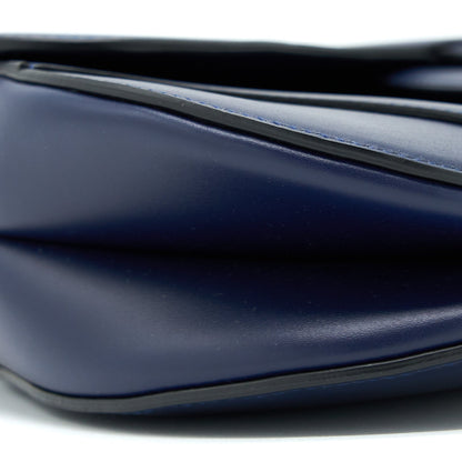 Dior Medium Saddle Purse Smooth Calfskin Navy