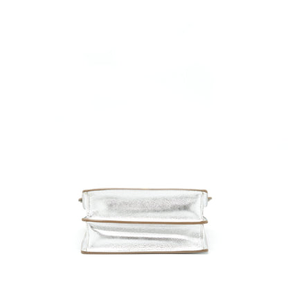 Fendi Kan I Purse Metallic Sliver/Multicolor With Gold And Silver Hardware