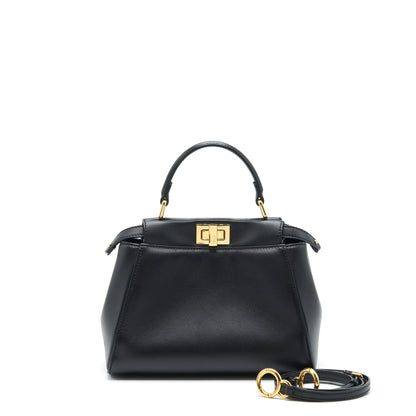 Fendi Mini Peekaboo Lambskin Black