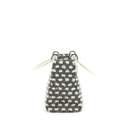 Dior Vintage Medium Lady Dior Cotton Design Grey/ White