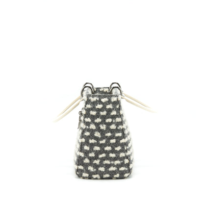 Dior Vintage Medium Lady Dior Cotton Design Grey/ White