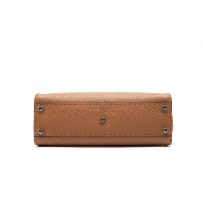 Fendi Medium Peekaboo Bag in Romano Leather Caramel SHW