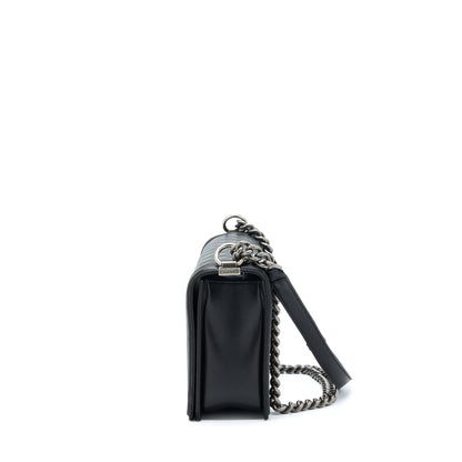 Chanel Medium Boy Bag Lambskin Black Ruthenium SHW