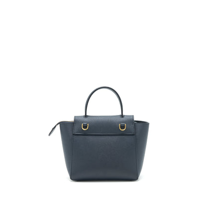 Celine Pico Belt Purse Grained Calfskin Navy