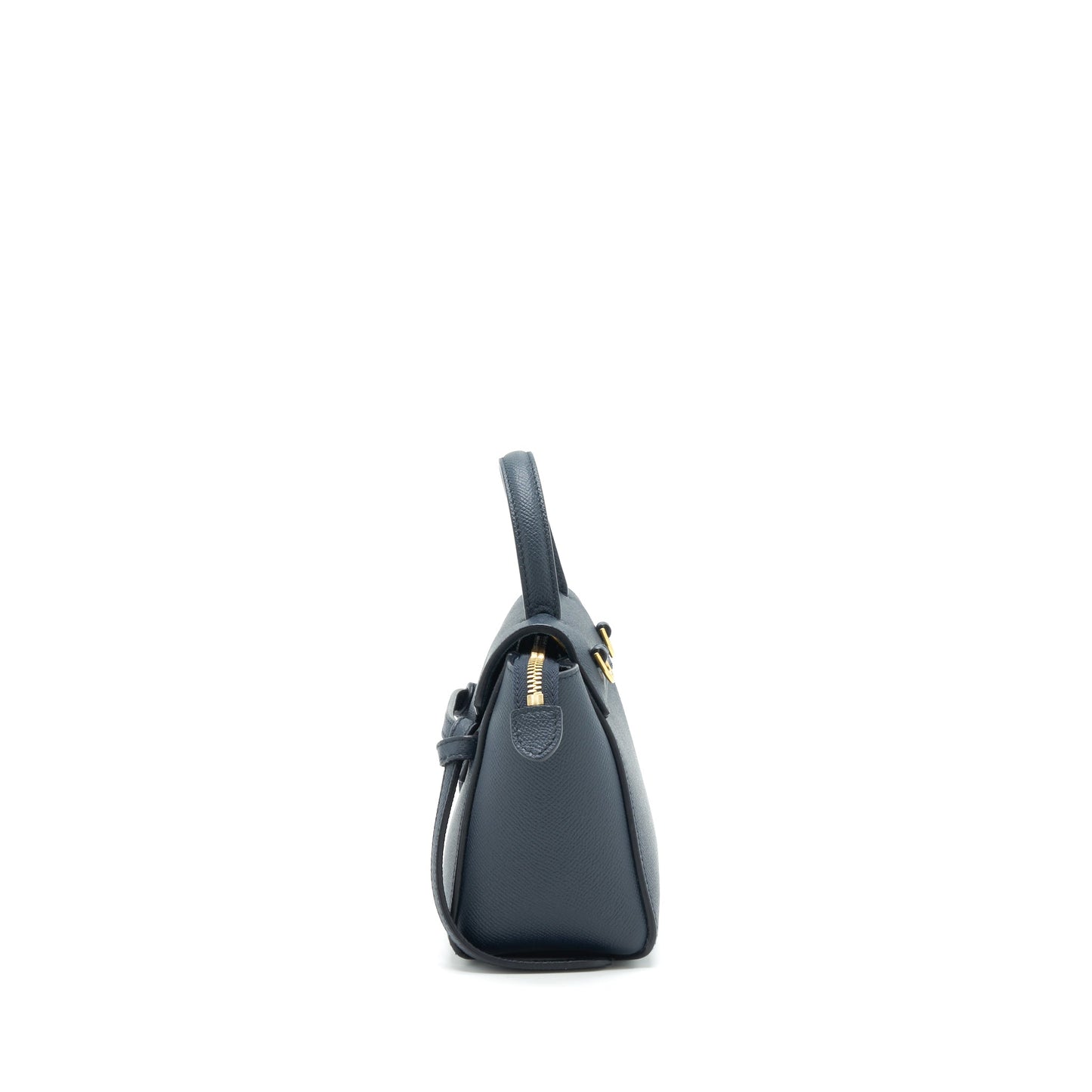 Celine Pico Belt Purse Grained Calfskin Navy