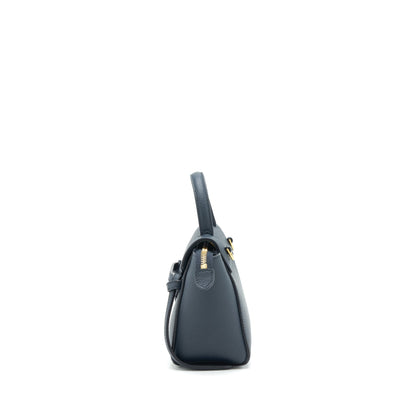 Celine Pico Belt Purse Grained Calfskin Navy