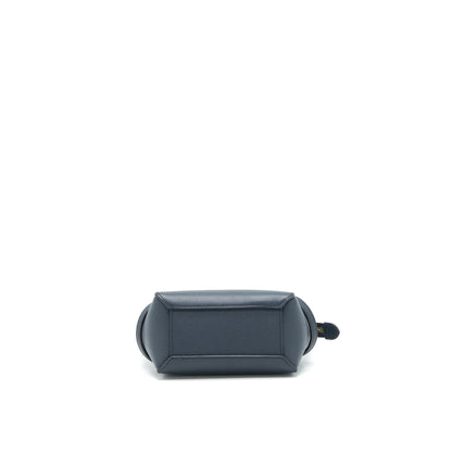 Celine Pico Belt Purse Grained Calfskin Navy
