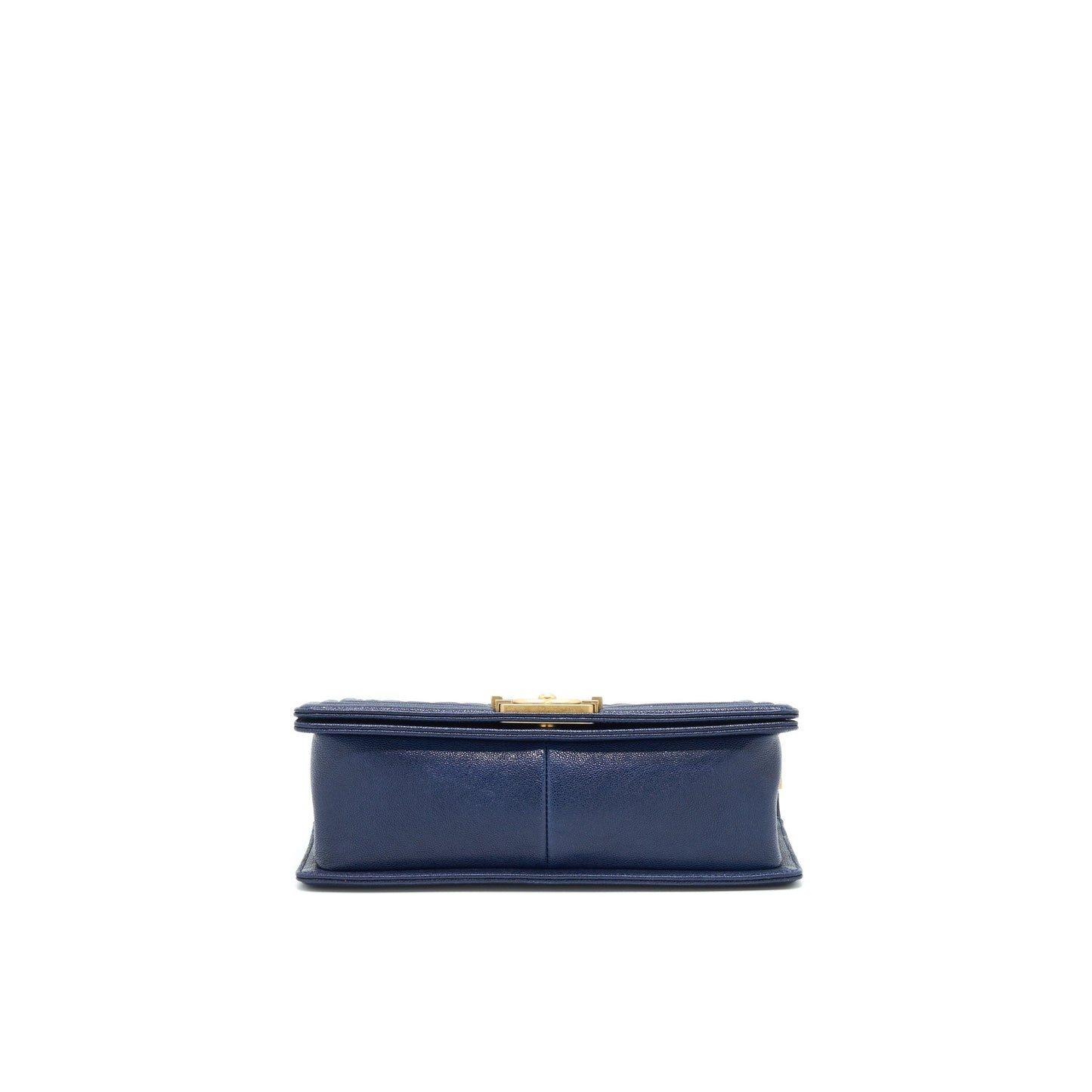 Chanel Boy Chanel Old Medium Caviar Navy with GHW