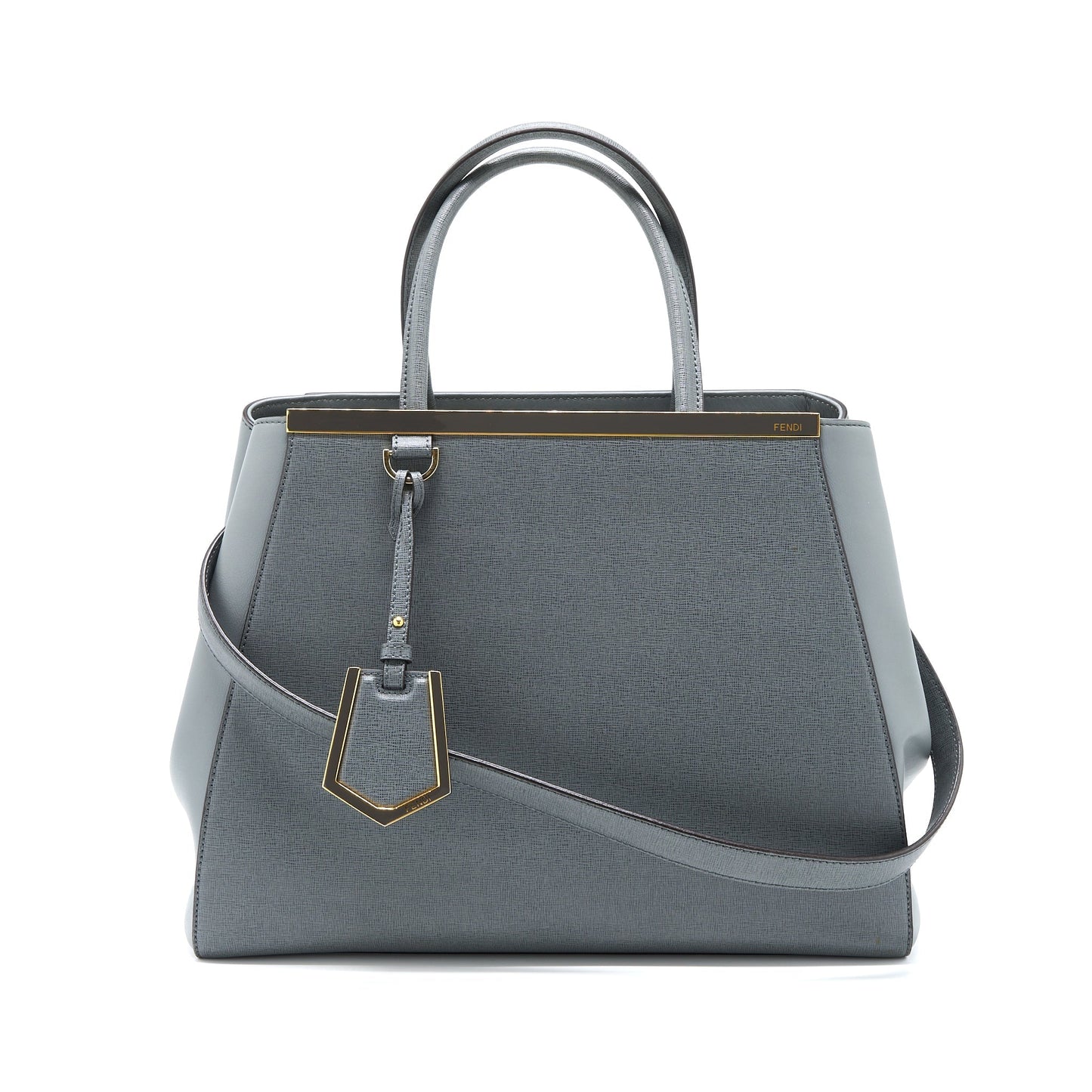 Fendi 2 Jours Large Purse Grey