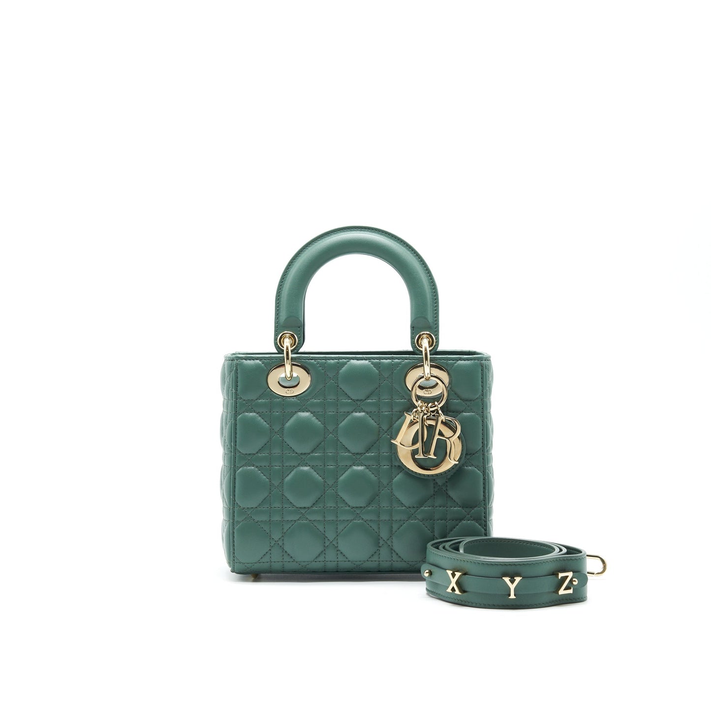 Dior Lambskin Cannage My ABCDior Lady Dior Small Green