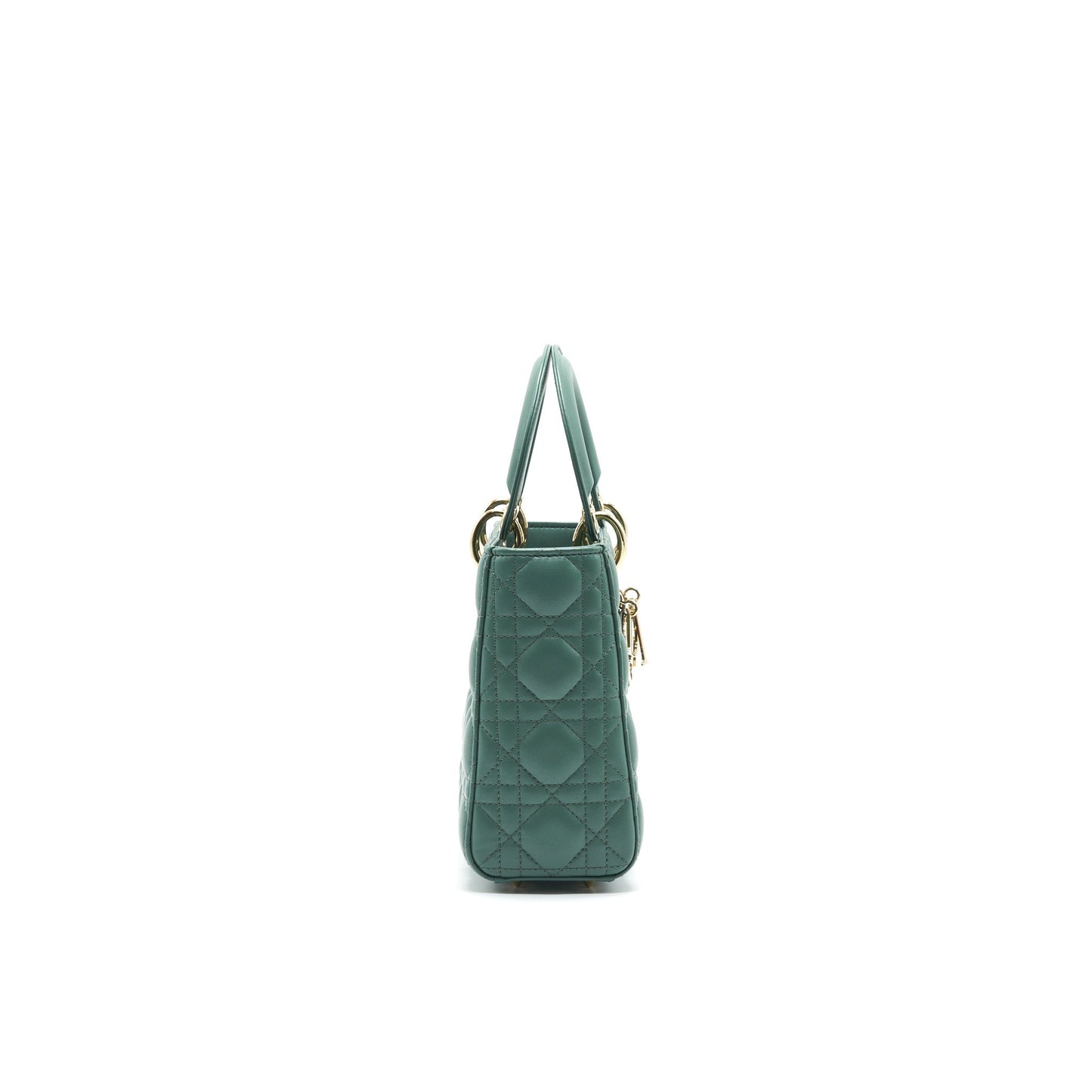 Dior Lambskin Cannage My ABCDior Lady Dior Small Green
