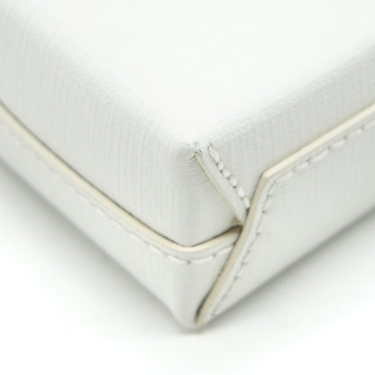 Balenciaga Mini Shopping Phone Pouch White