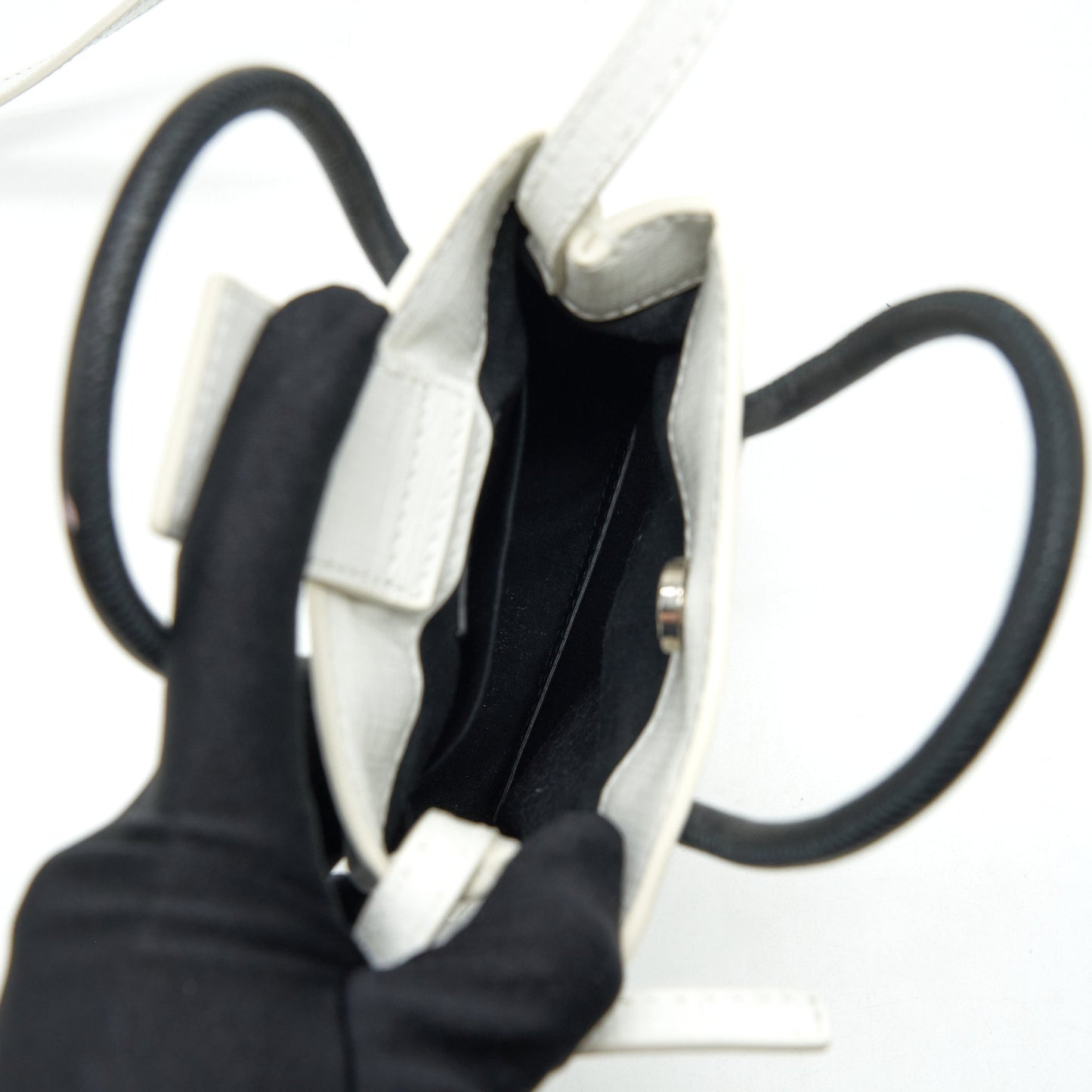 Balenciaga Mini Shopping Phone Pouch White