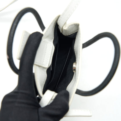 Balenciaga Mini Shopping Phone Pouch White