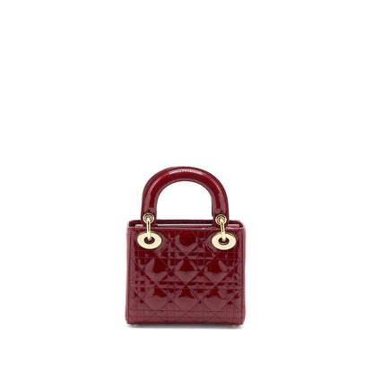 Dior Mini Lady Dior Patent Red