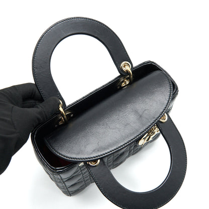 DIOR SMALL LADY DIOR BAG BLACK GHW