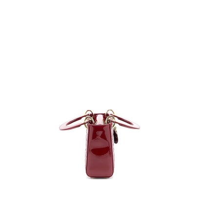 Dior Mini Lady Dior Patent Red