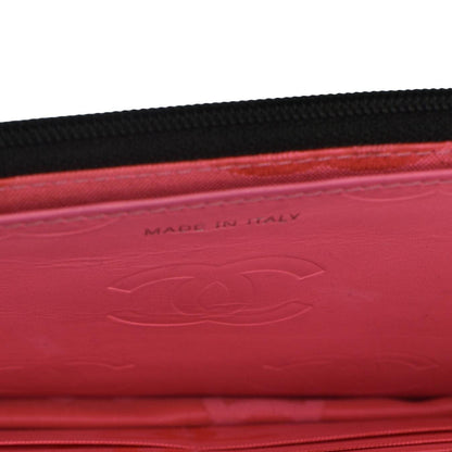 CHANEL Cambon Ligne Wallet On Chain Quilted Leather Clutch Crossbody Bag Black