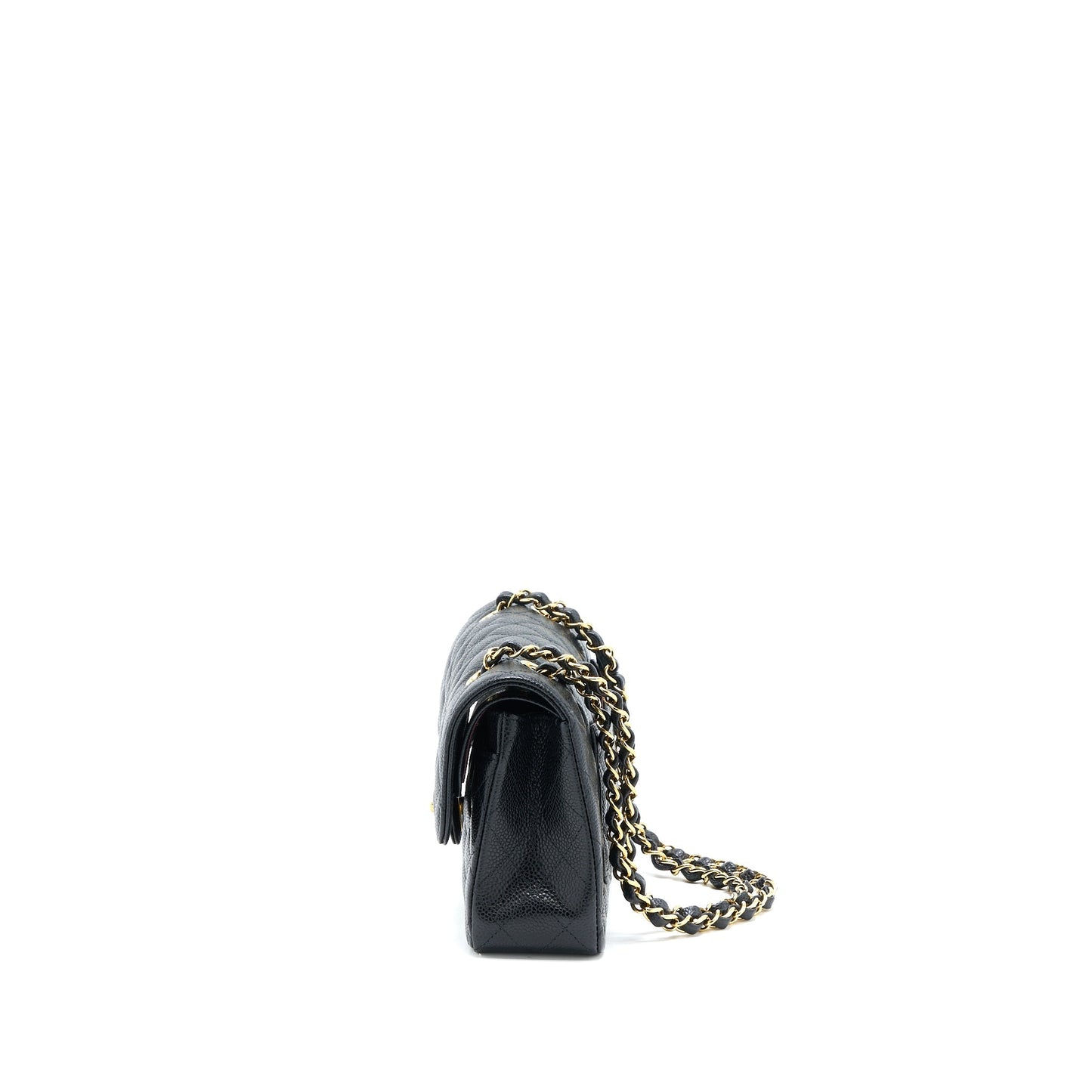 Chanel Small Classic Flap Bag Caviar Black GHW (Microchip)