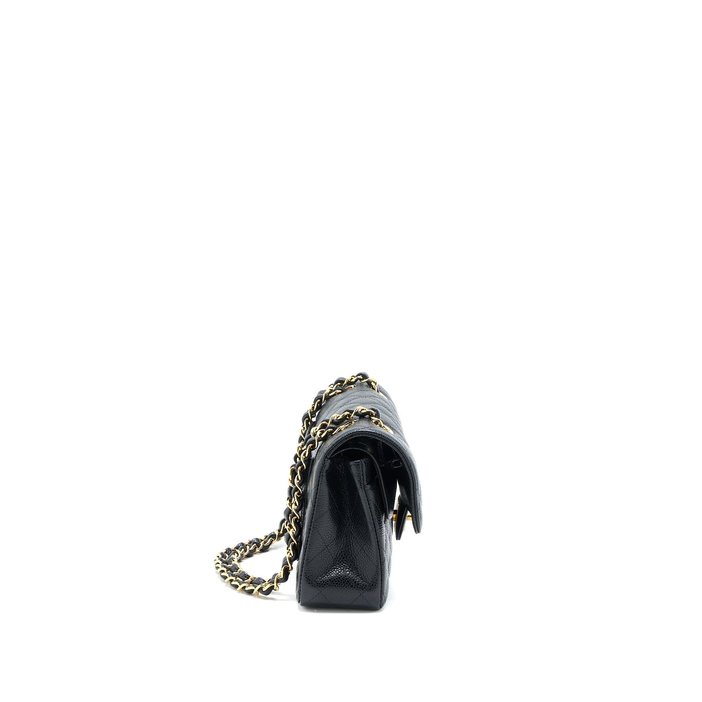 Chanel Small Classic Flap Bag Caviar Black GHW (Microchip)