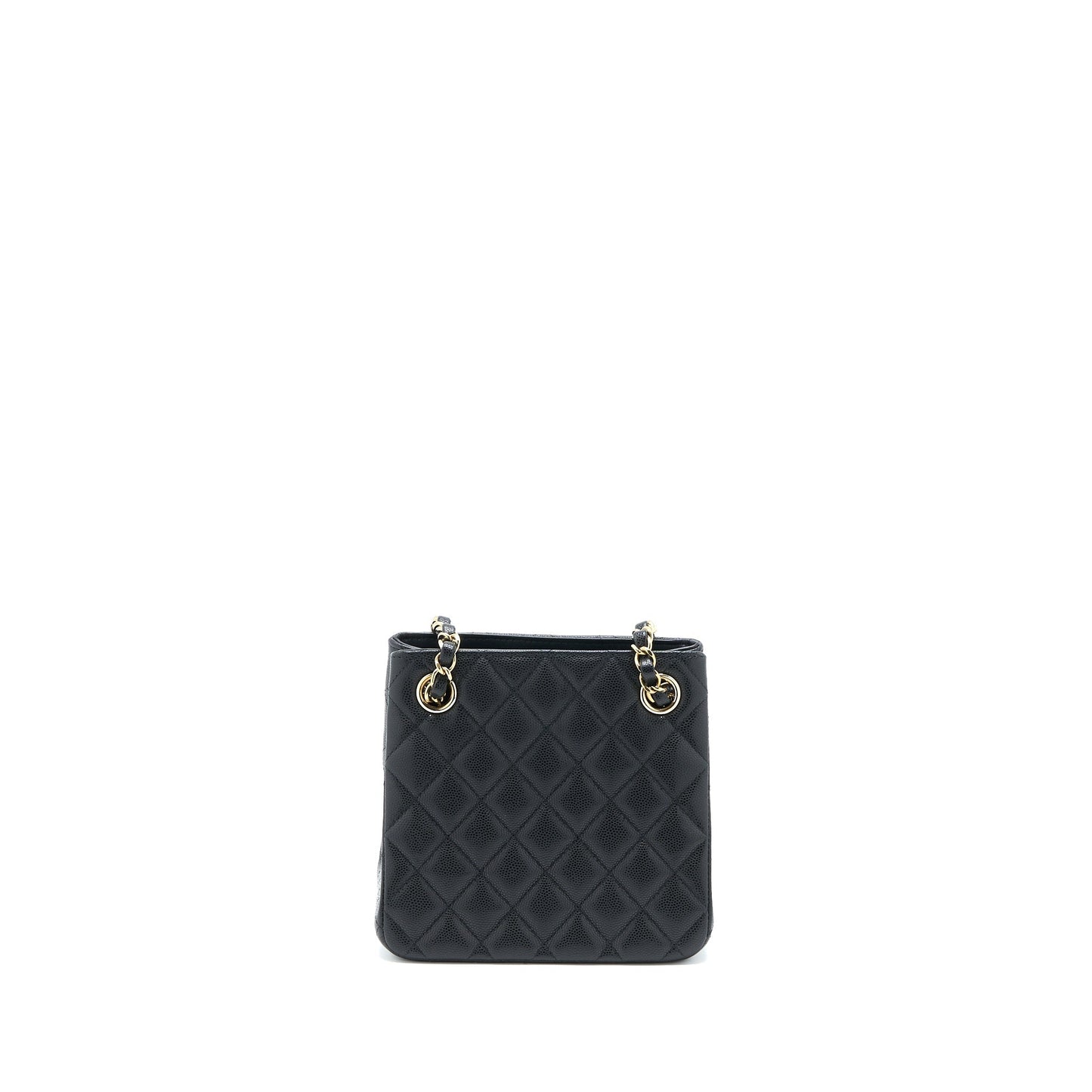Chanel Mini Bucket Tote Bag Caviar Black LGHW (Microchip)