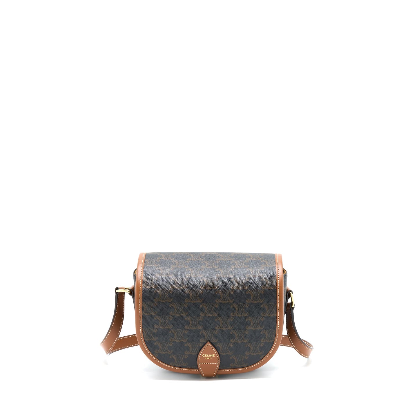 Celine Folco Medium Triomphe Canvas Purse