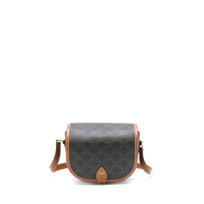 Celine Folco Medium Triomphe Canvas Purse