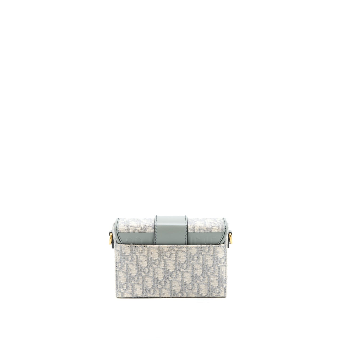 Dior 30 Montaigne Mini Box Purse Grey Oblique Jacquard