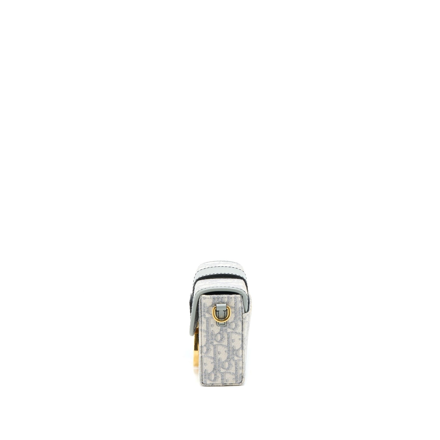 Dior 30 Montaigne Mini Box Purse Grey Oblique Jacquard