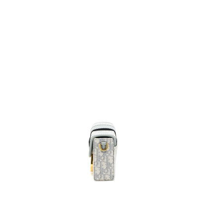 Dior 30 Montaigne Mini Box Purse Grey Oblique Jacquard