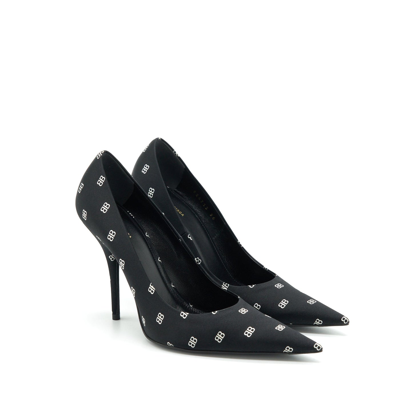 Balenciaga Size 36 Satin Knife Heels Black