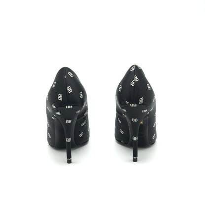 Balenciaga Size 36 Satin Knife Heels Black