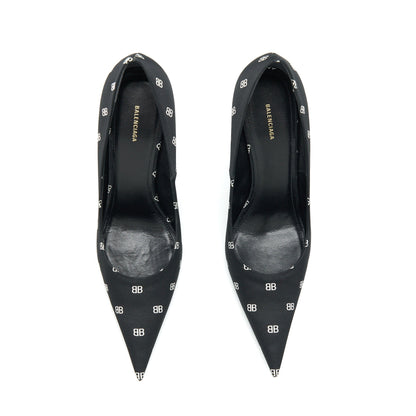 Balenciaga Size 36 Satin Knife Heels Black