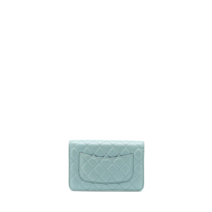 Chanel Wallet On Chain Caviar Light Blue SHW