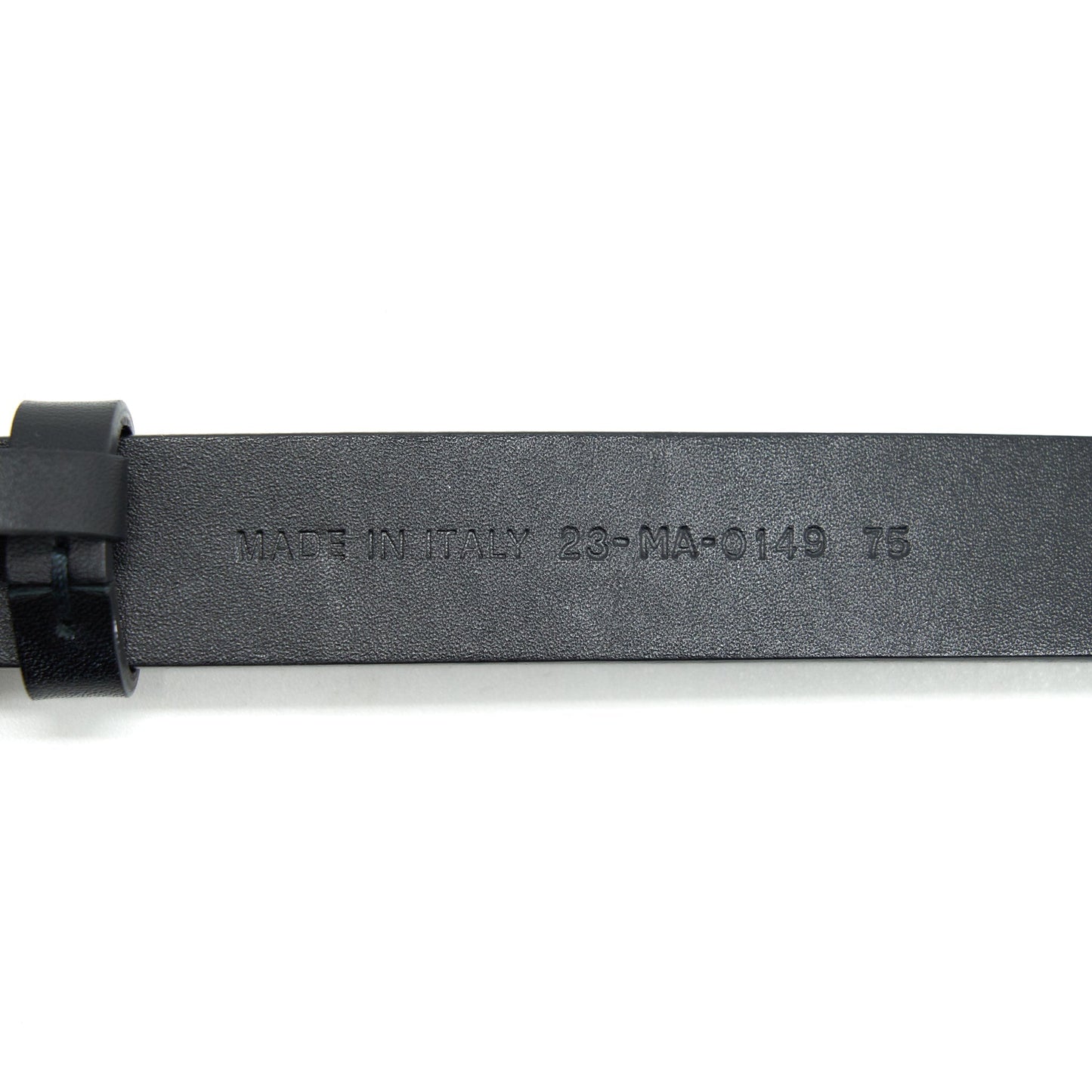 Dior size75 20mm Saddle Belt Calfskin Black